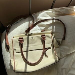 kate spade Cream and Brown Leather Satchel